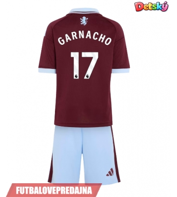 Lacne Dětský Futbalové dres Aston Villa Alejandro Garnacho #17 2026-27 Krátky Rukáv - Domáci (+ trenírky)